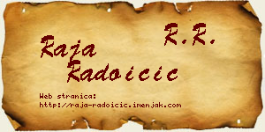 Raja Radoičić vizit kartica